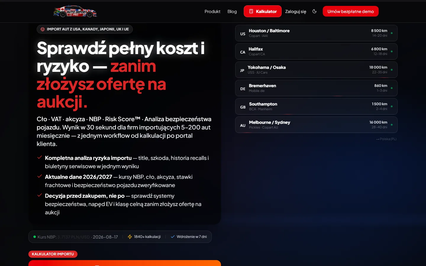 Auto Import Pro — Aplikacja